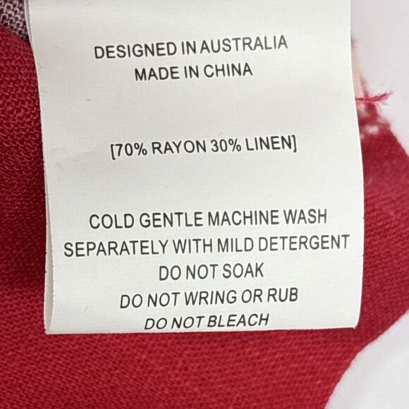 Paper Heart Tequila Mini Spicy Red Linen Blend Dress XS Cocktail Print Pockets - Picture 12 of 12